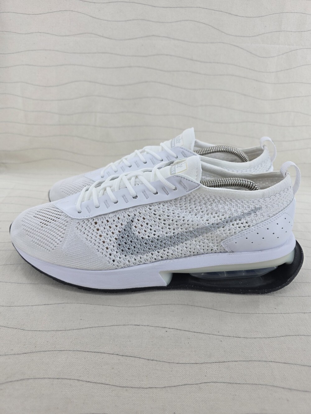 Nike Mens Air Max Flyknit Racer White Athletic Shoes Sneakers FJ4002-100 Sz 10.5 - Picture 2 of 12